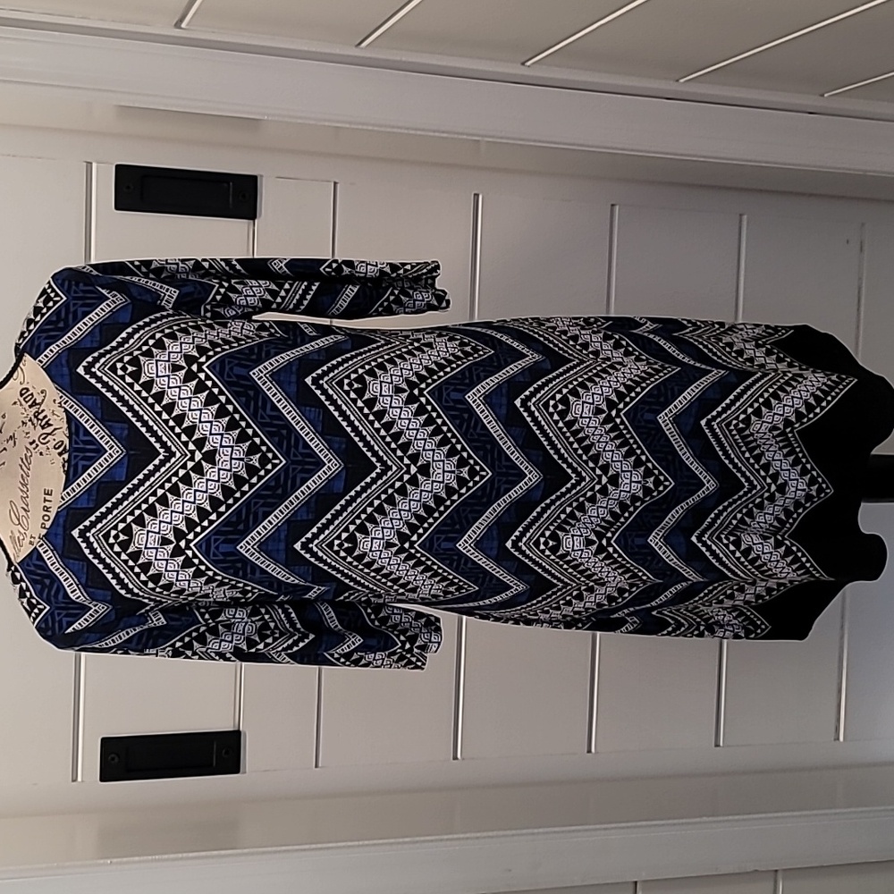 Studio One Cobalt Blue, Black & White Dress